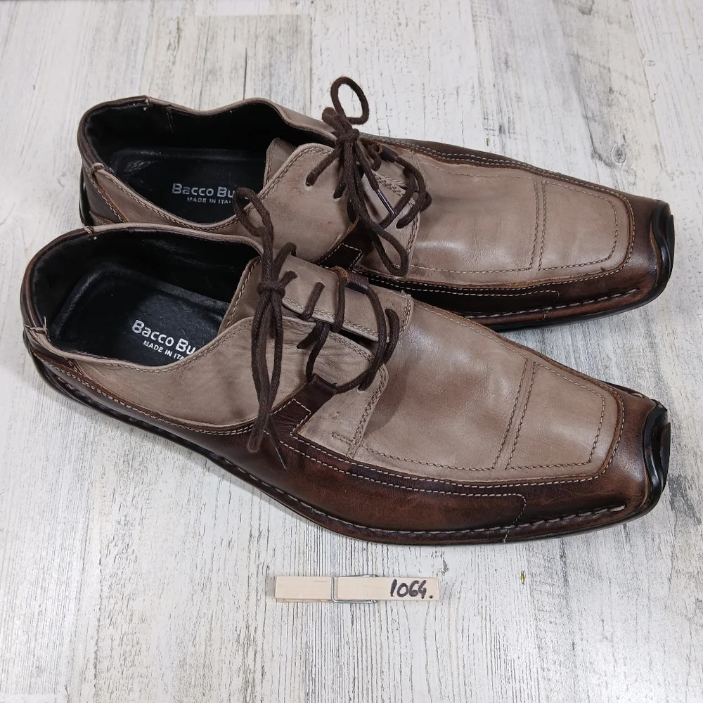Bacco Bucci Men's‎ Brown Leather Lace Up Oxford Shoes #1064